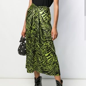 GIANNI tiger print wrap skirt